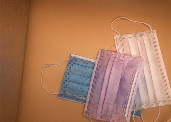 3 प्लाई डिस्पोजेबल मेडिकल मास्क कोई ग्लास फाइबर Hypoallergenic नीला रंग